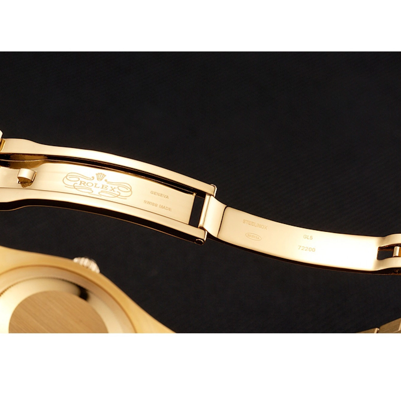 Aaa replica watch 1454101 Bracelet Dial Rolex Diamonds And Black Rubies Gold Swiss Day-Date 0518